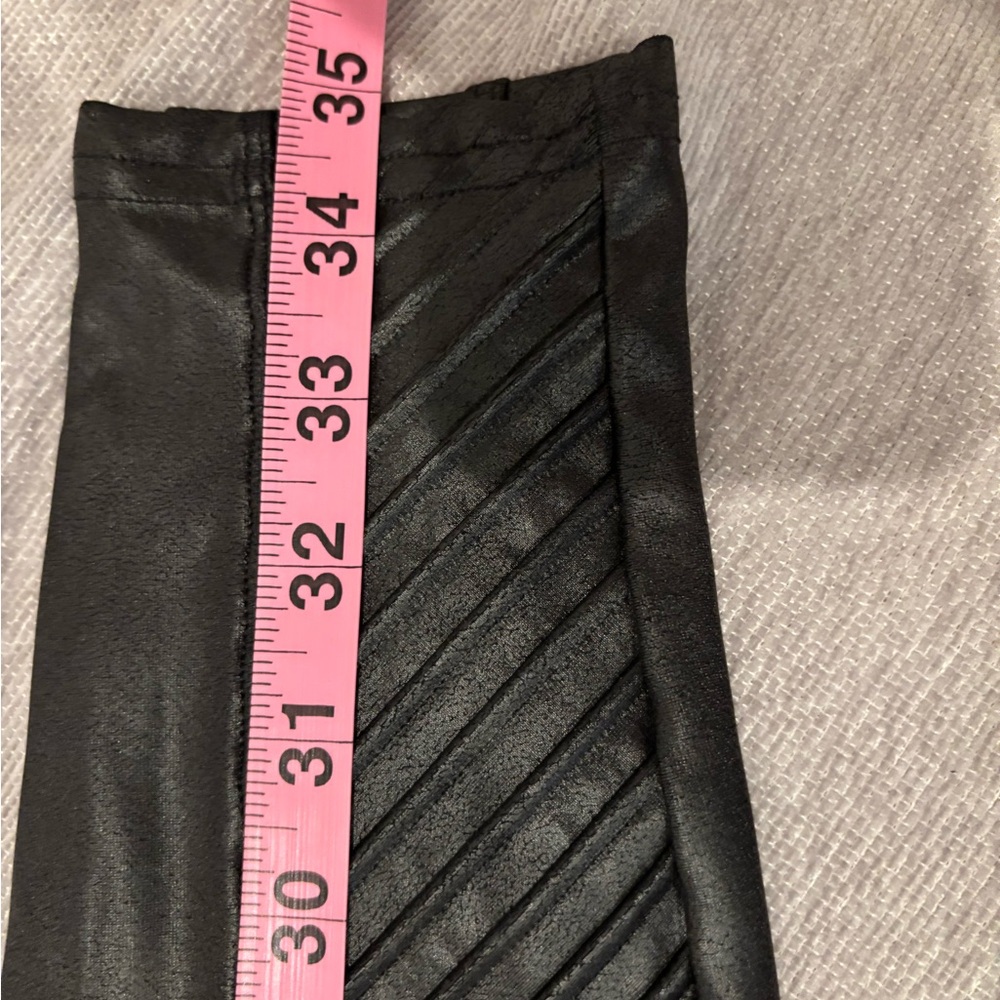 SPANX Black Faux Leather Leggings-size medium - Picture 12 of 16